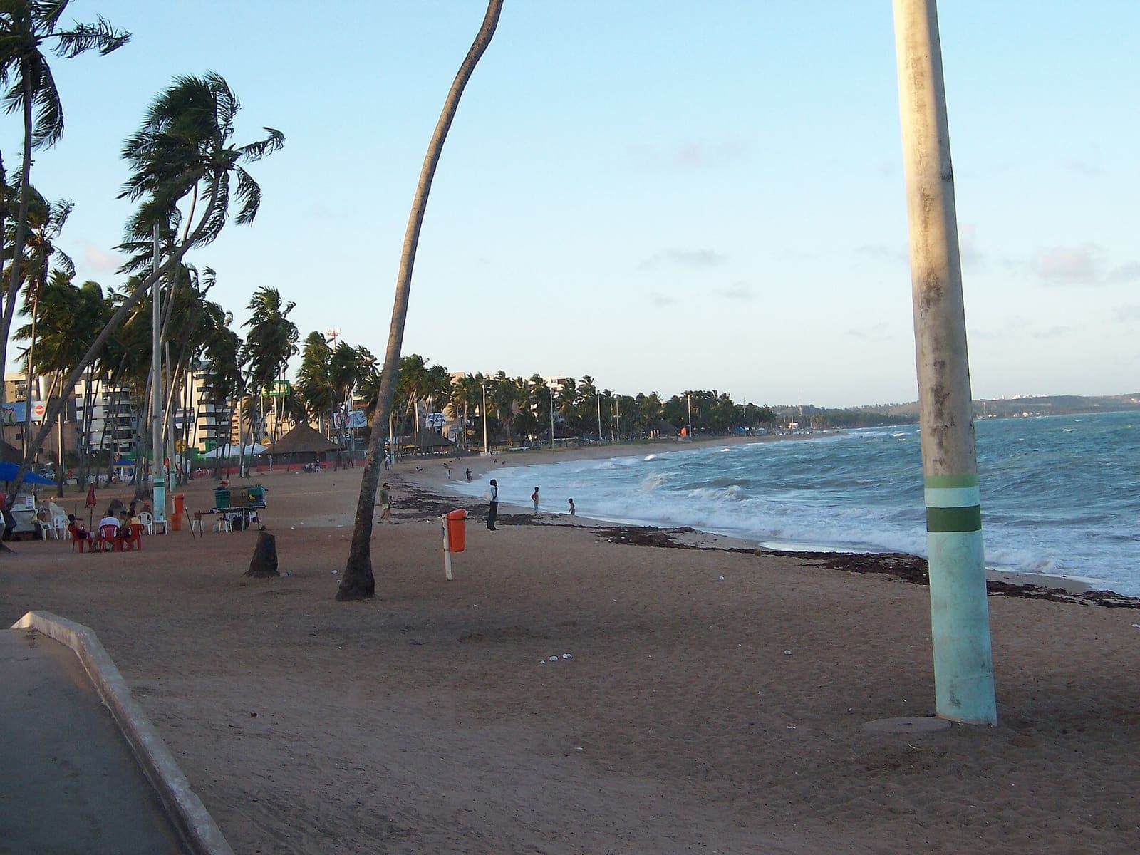 Praia com coqueiros em Maceió, Alagoas